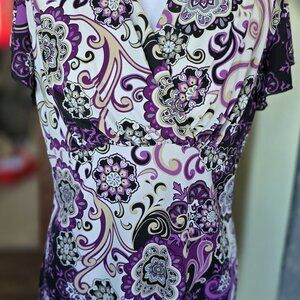 Purple Floral Blouse